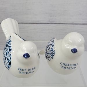 GiftCraft Ceramic Bird Figurines Cherished Friend True Blue Friend Friendship 2